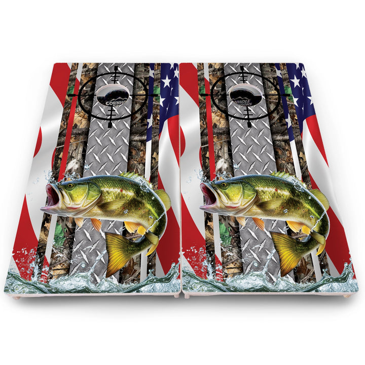 Scope Camo Deer & Fish Cornhole Boards – Pro Lite or Pro Elite