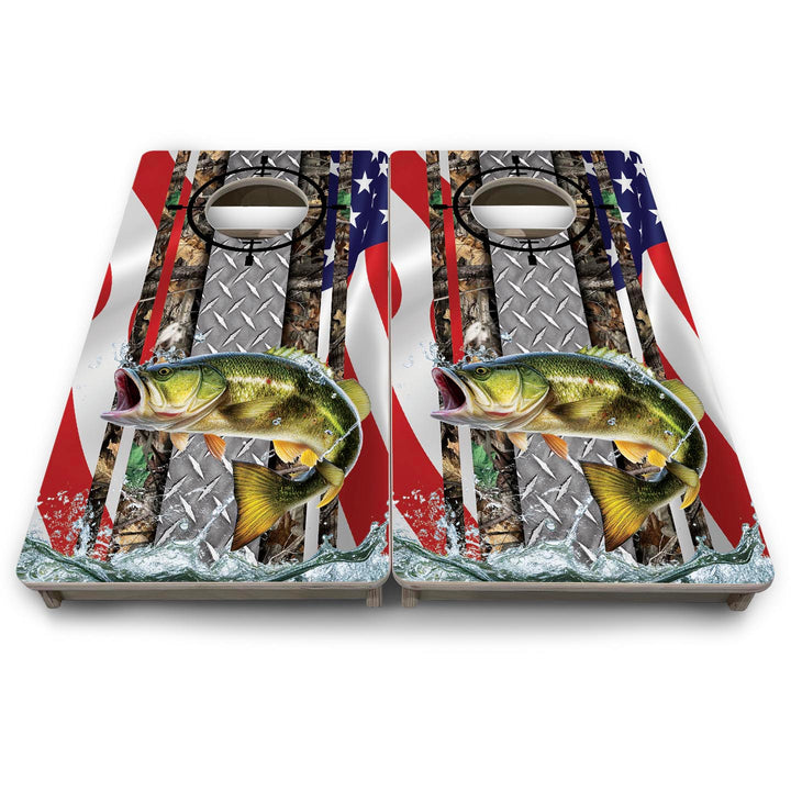 Scope Fish Flag - Mini or Vacation Size Cornhole Boards