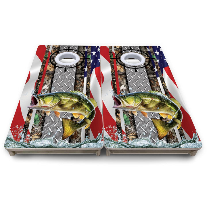 Scope Fish Flag - Mini or Vacation Size Cornhole Boards