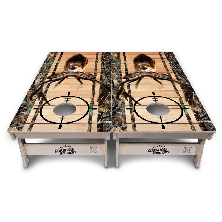 Scope Camo Deer & Fish Cornhole Boards – Tournament Series