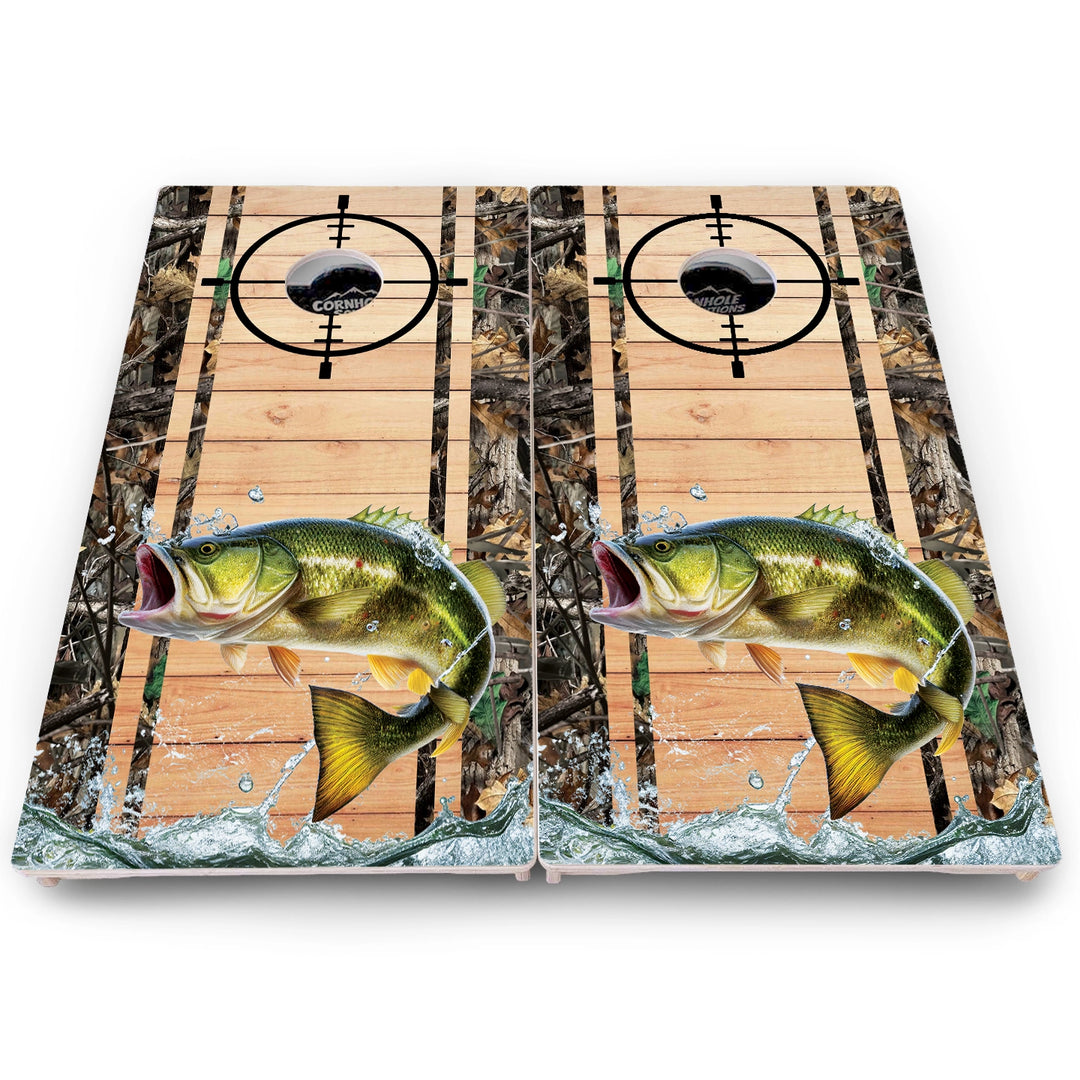 Scope Camo Deer & Fish Cornhole Boards – Pro Lite or Pro Elite