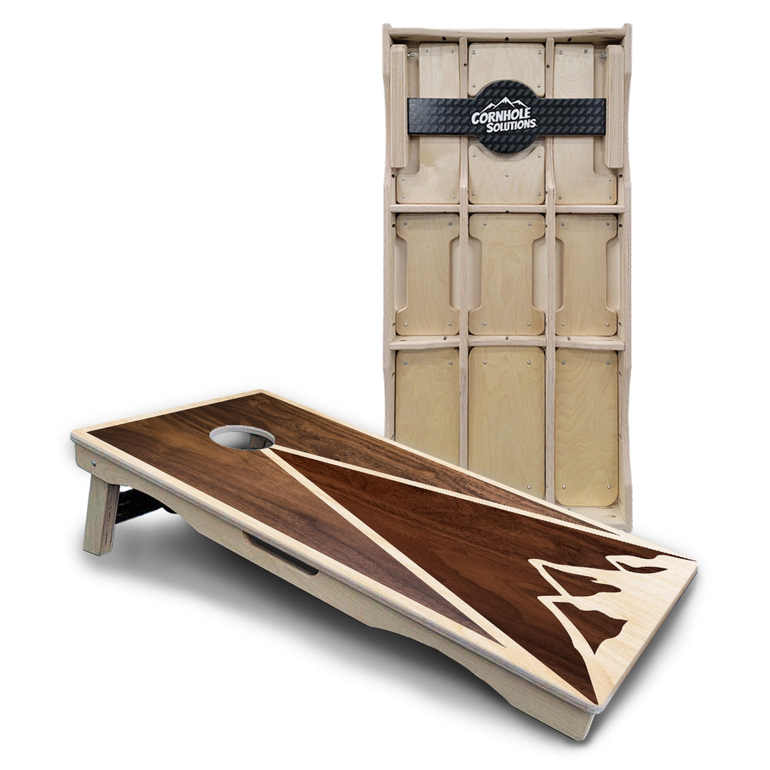 Stained Look Mountain Cornhole Boards – Pro Lite or Pro Elite