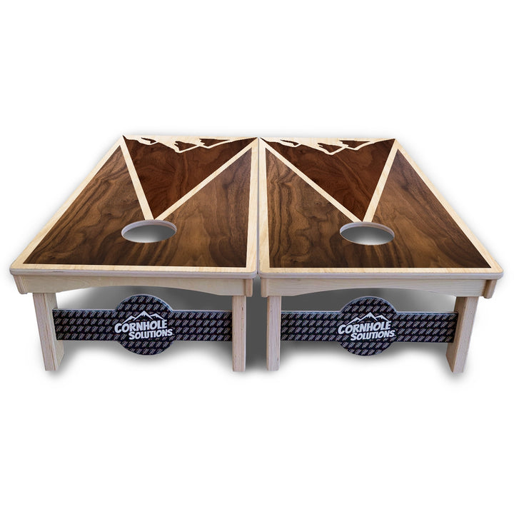 Stained Look Mountain Cornhole Boards – Pro Lite or Pro Elite