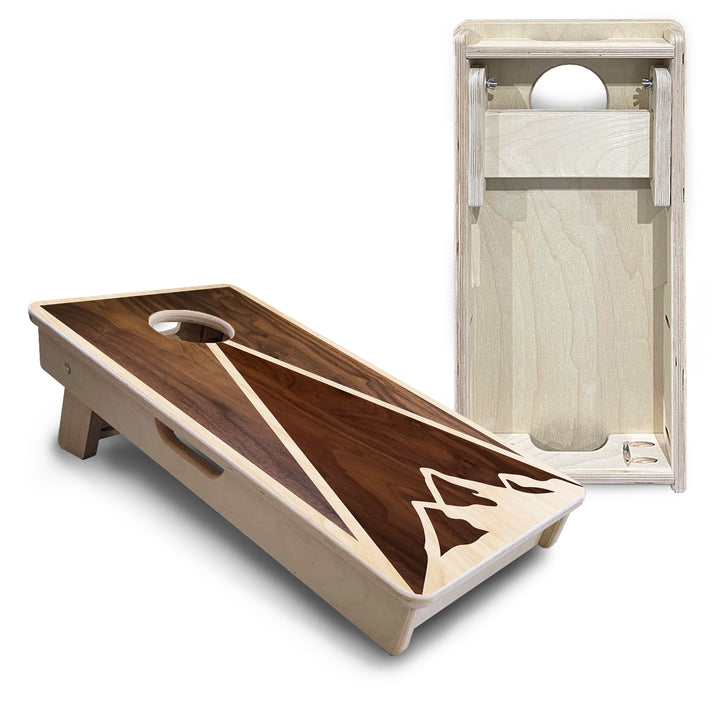 Mini Cornhole Boards - Stained Mountain Scene