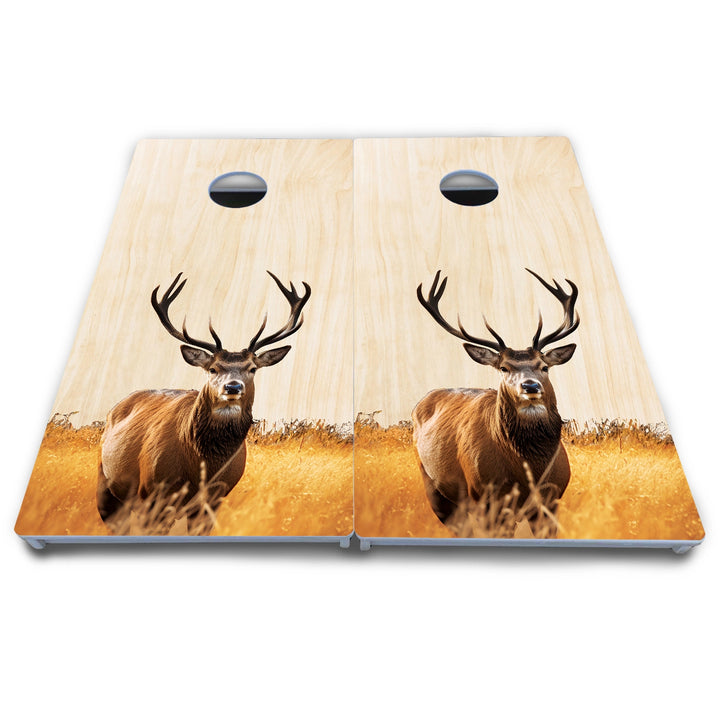 Natural Deer & Fish Cornhole Boards - All Weather Series