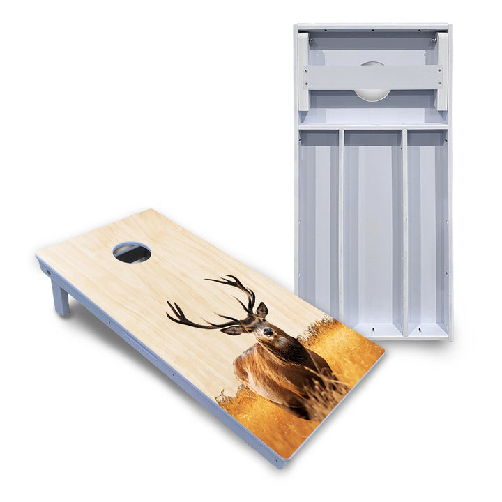 Natural Deer & Fish Cornhole Boards - All Weather Series