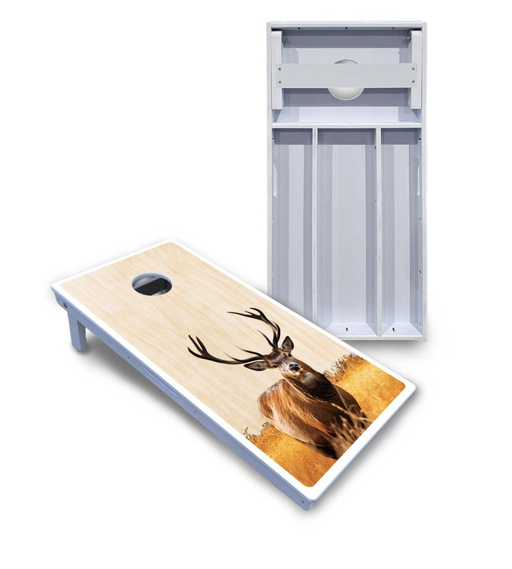 Natural Deer & Fish Cornhole Boards - All Weather Series