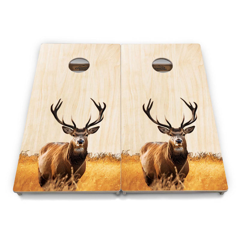 Colorful Deer/Fish Cornhole Bundle - 8 Bags, Carrying Case, Tote Bag Included