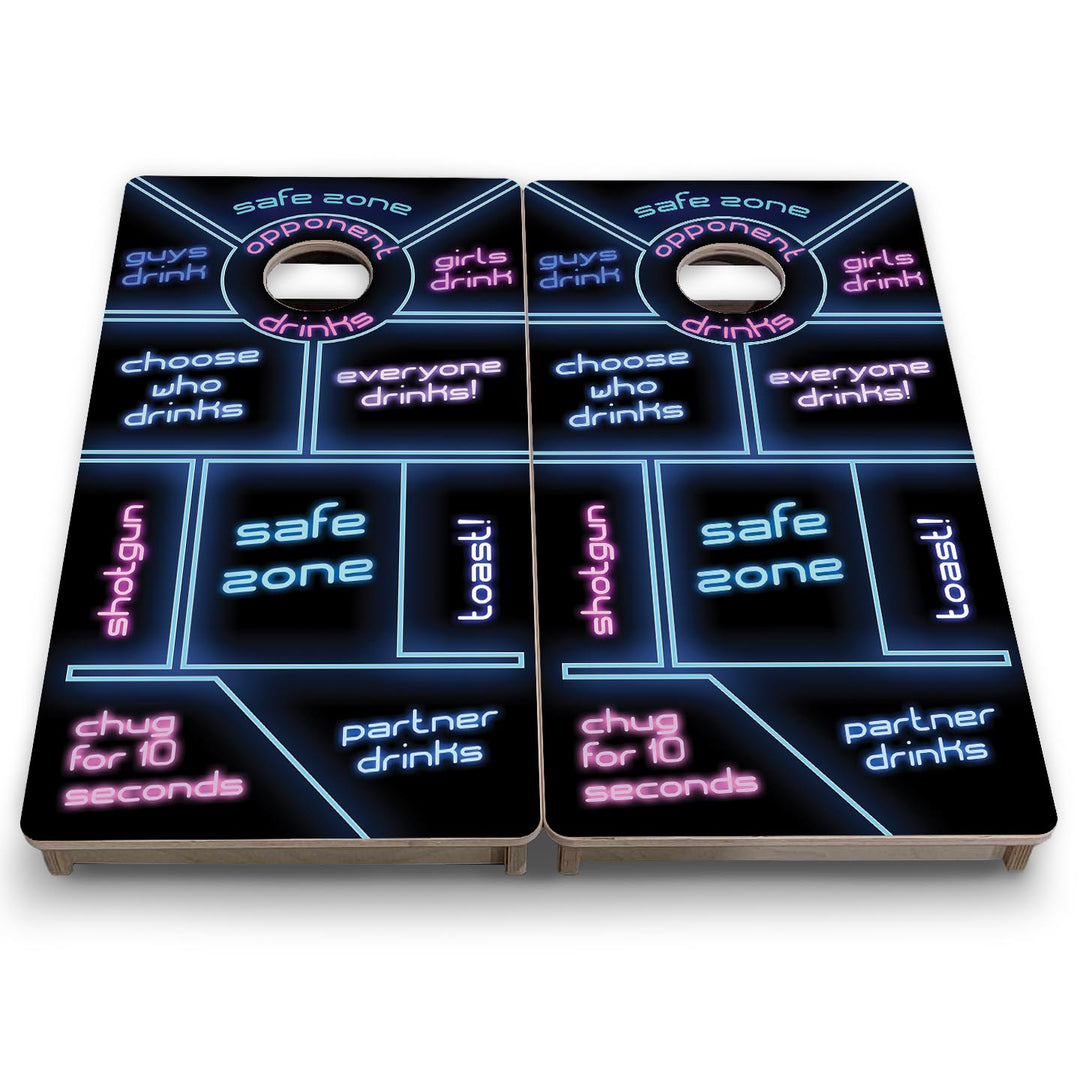 Drinking Game - Vacation Cornhole Board Set (16" x 32") with 8 Mini Bags