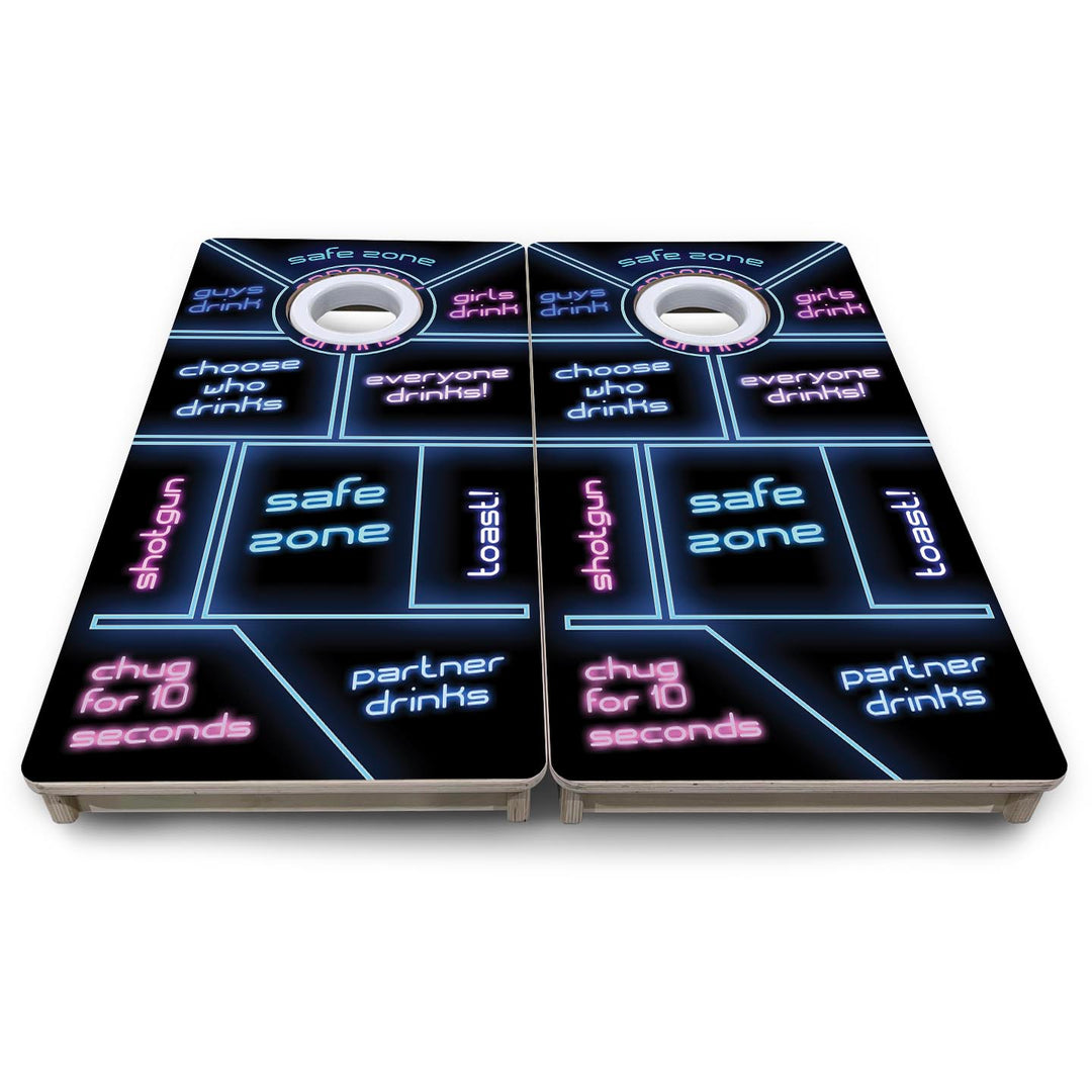Drinking Game - Vacation Cornhole Board Set (16" x 32") with 8 Mini Bags