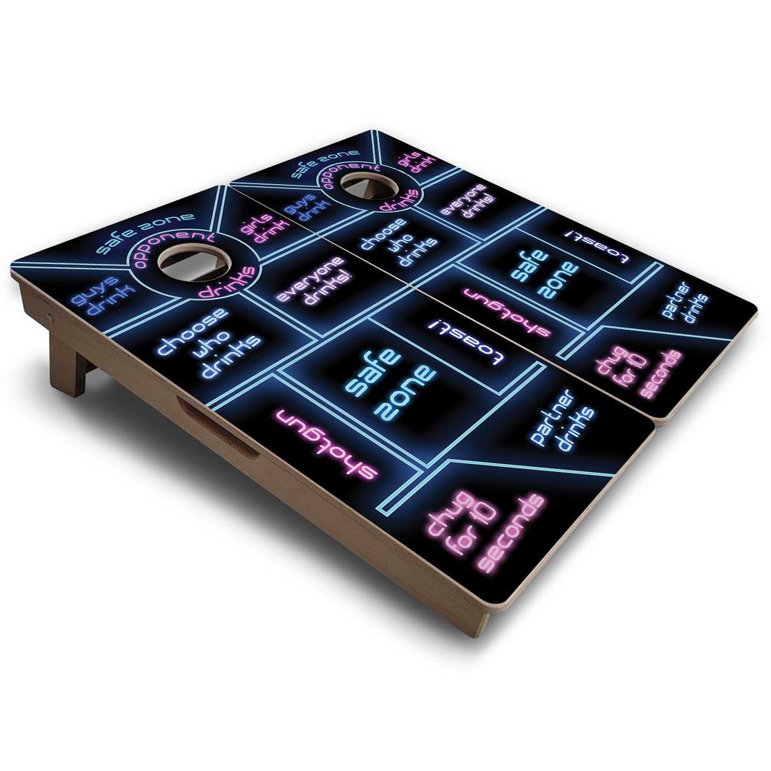 Drinking Game - Vacation Cornhole Board Set (16" x 32") with 8 Mini Bags