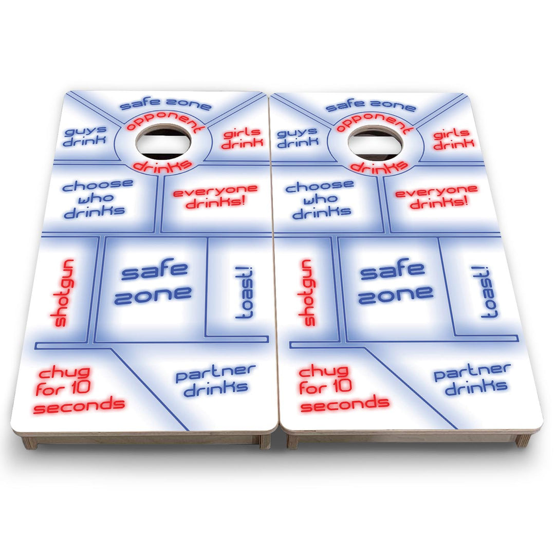 Drinking Game - Vacation Cornhole Board Set (16" x 32") with 8 Mini Bags