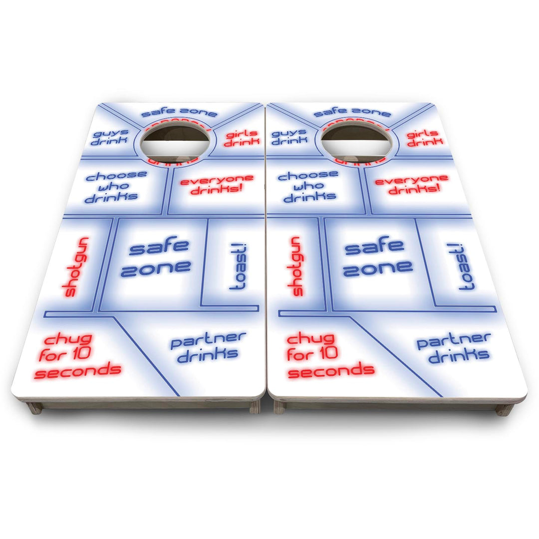 Drinking Game - Vacation Cornhole Board Set (16" x 32") with 8 Mini Bags