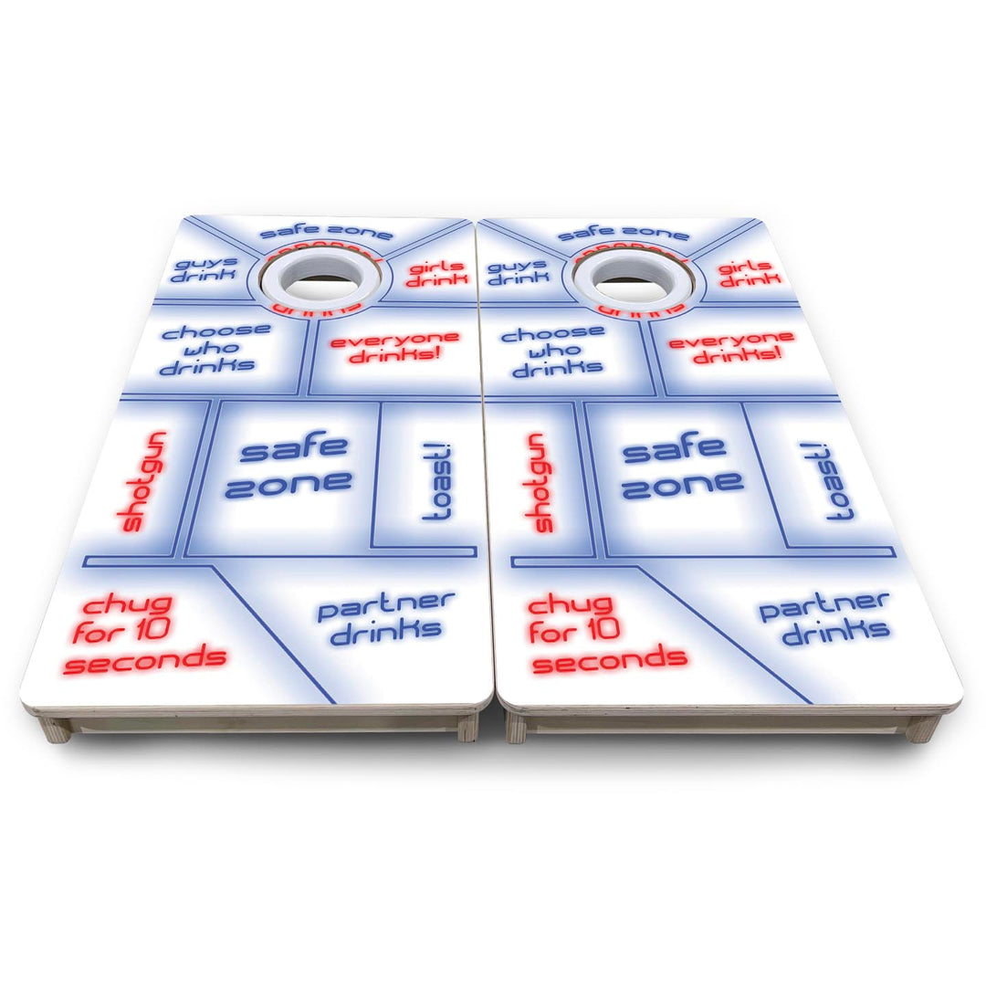 Drinking Game - Vacation Cornhole Board Set (16" x 32") with 8 Mini Bags