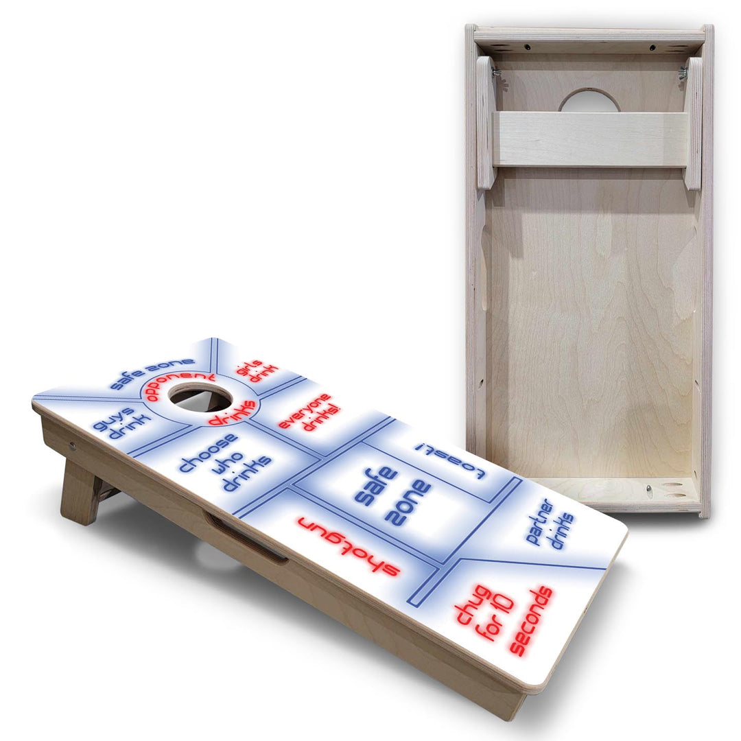 Drinking Game - Vacation Cornhole Board Set (16" x 32") with 8 Mini Bags