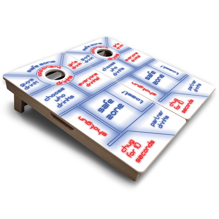 Drinking Game - Vacation Cornhole Board Set (16" x 32") with 8 Mini Bags