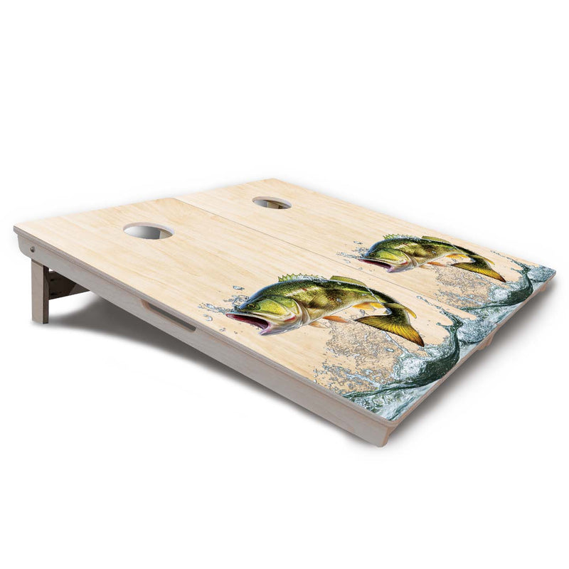 Colorful Deer/Fish Cornhole Bundle - 8 Bags, Carrying Case, Tote Bag Included