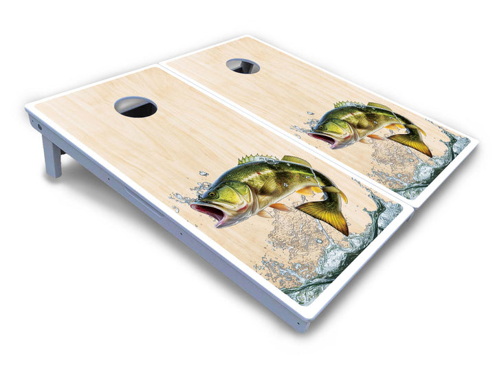 Natural Deer & Fish Cornhole Boards - All Weather Series