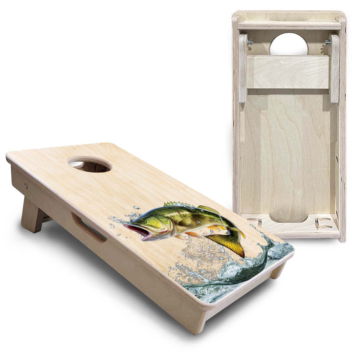 Mini Cornhole Boards - Natural Deer & Fish