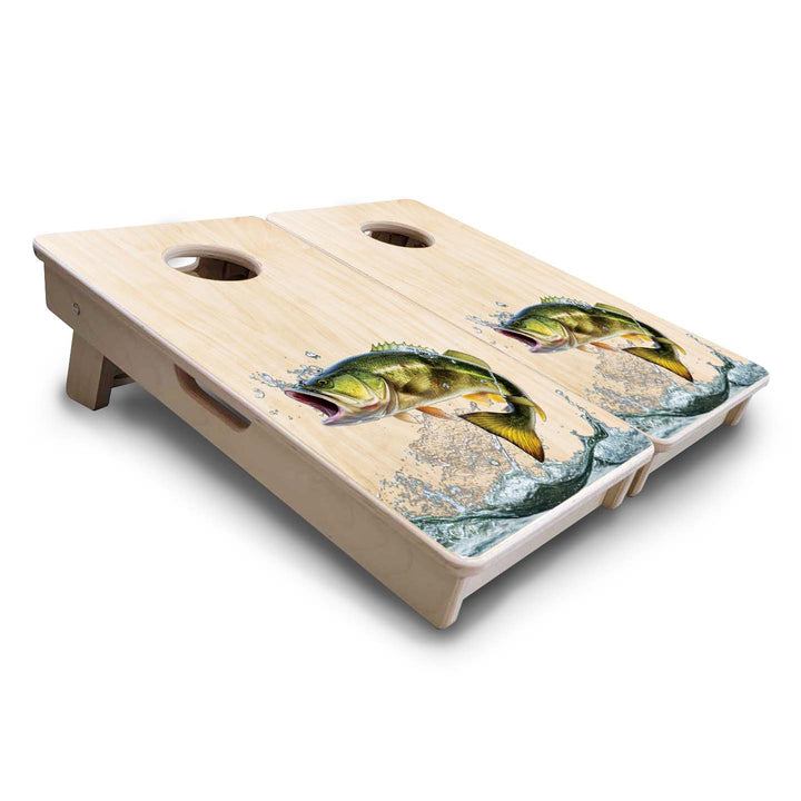 Mini Cornhole Boards - Natural Deer & Fish
