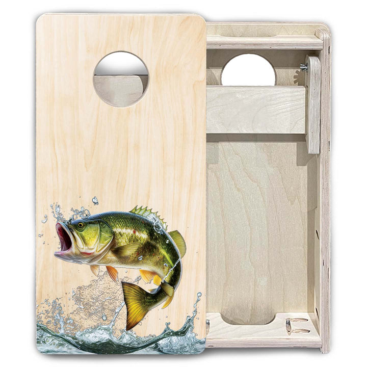 Mini Cornhole Boards - Natural Deer & Fish