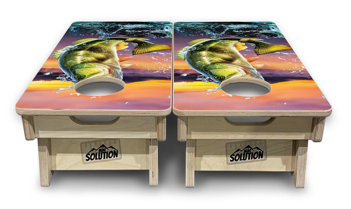 Mini Cornhole Boards - Bass Hole