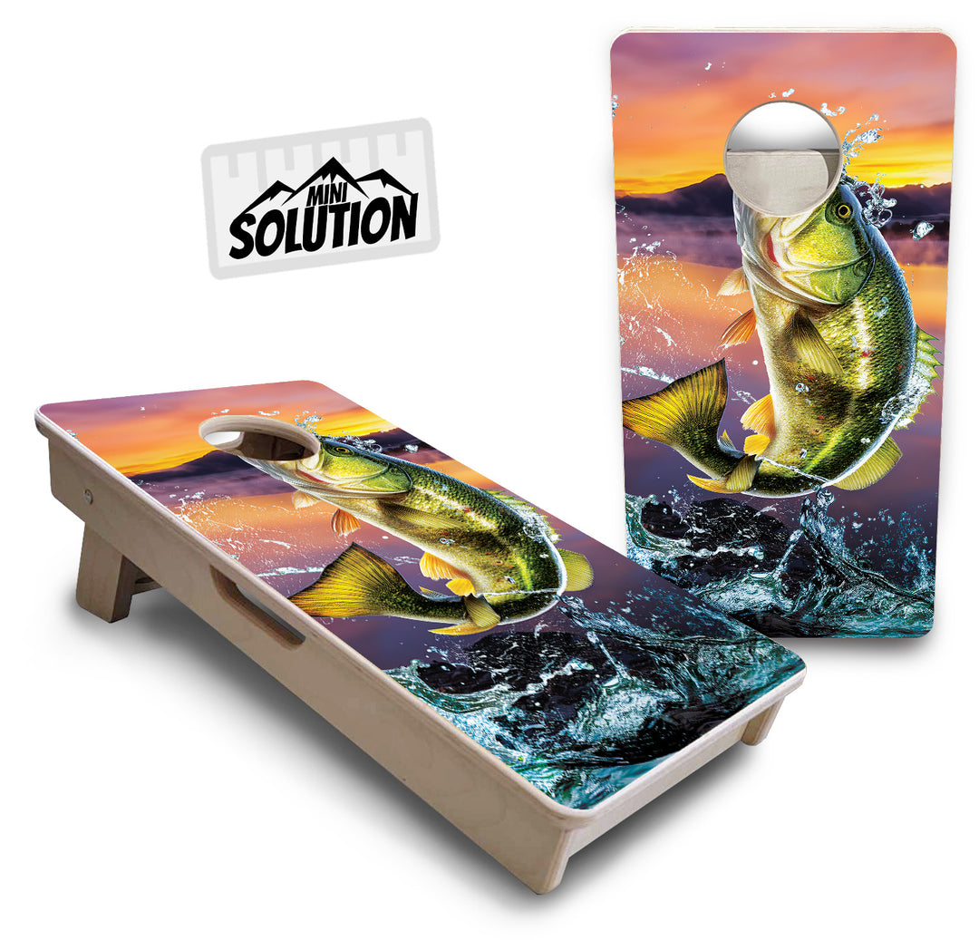 Mini Cornhole Boards - Bass Hole