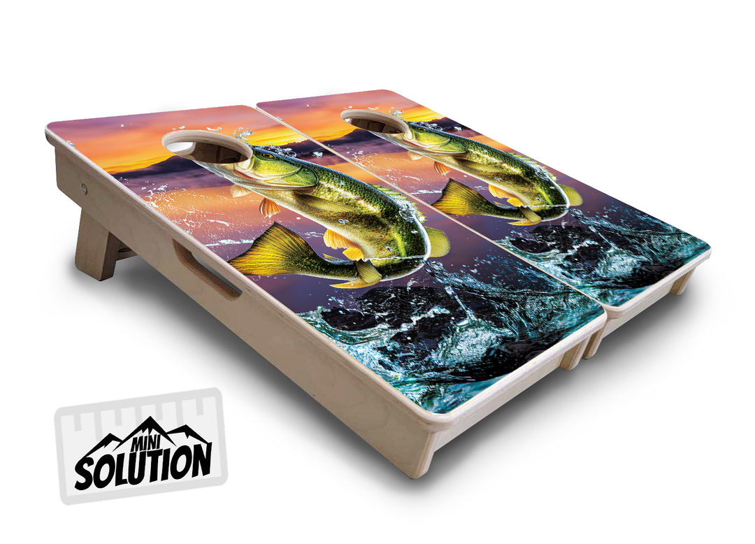 Mini Cornhole Boards - Bass Hole