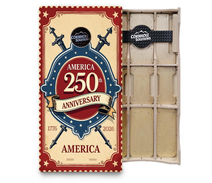 America Stamp Collection Cornhole Boards – UV Printed, Professional UV Clear Coat, 3/4" Baltic Birch, Pro Lite or Pro Elite
