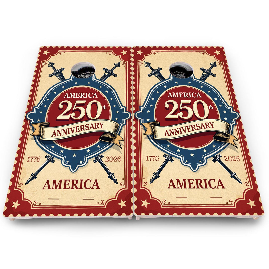 America Stamp Collection Cornhole Boards – UV Printed, Professional UV Clear Coat, 3/4" Baltic Birch, Pro Lite or Pro Elite