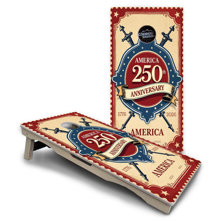 America Stamp Collection Cornhole Boards – UV Printed, Professional UV Clear Coat, 3/4" Baltic Birch, Pro Lite or Pro Elite