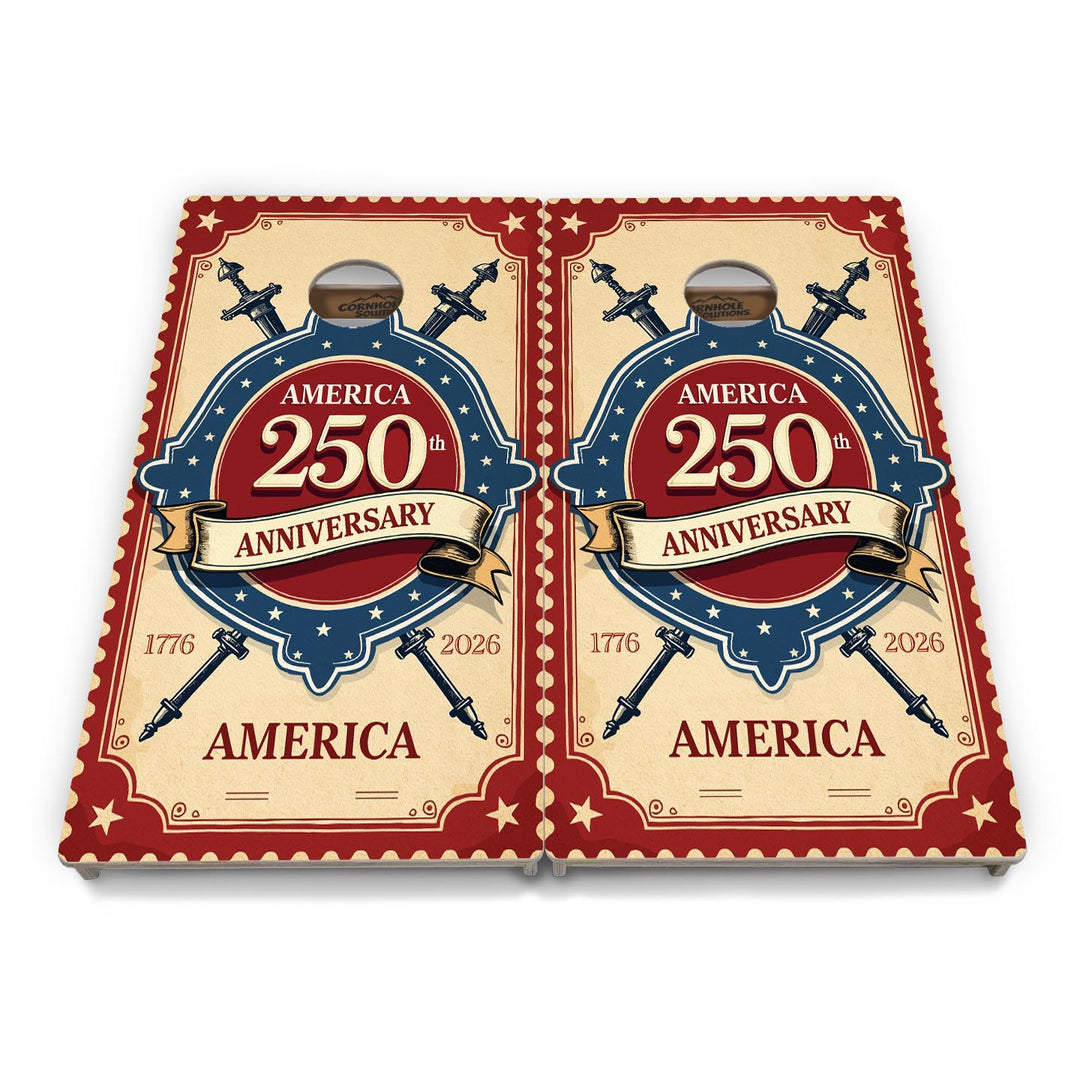America Stamp Collection Cornhole Boards - Professional Tournament Series