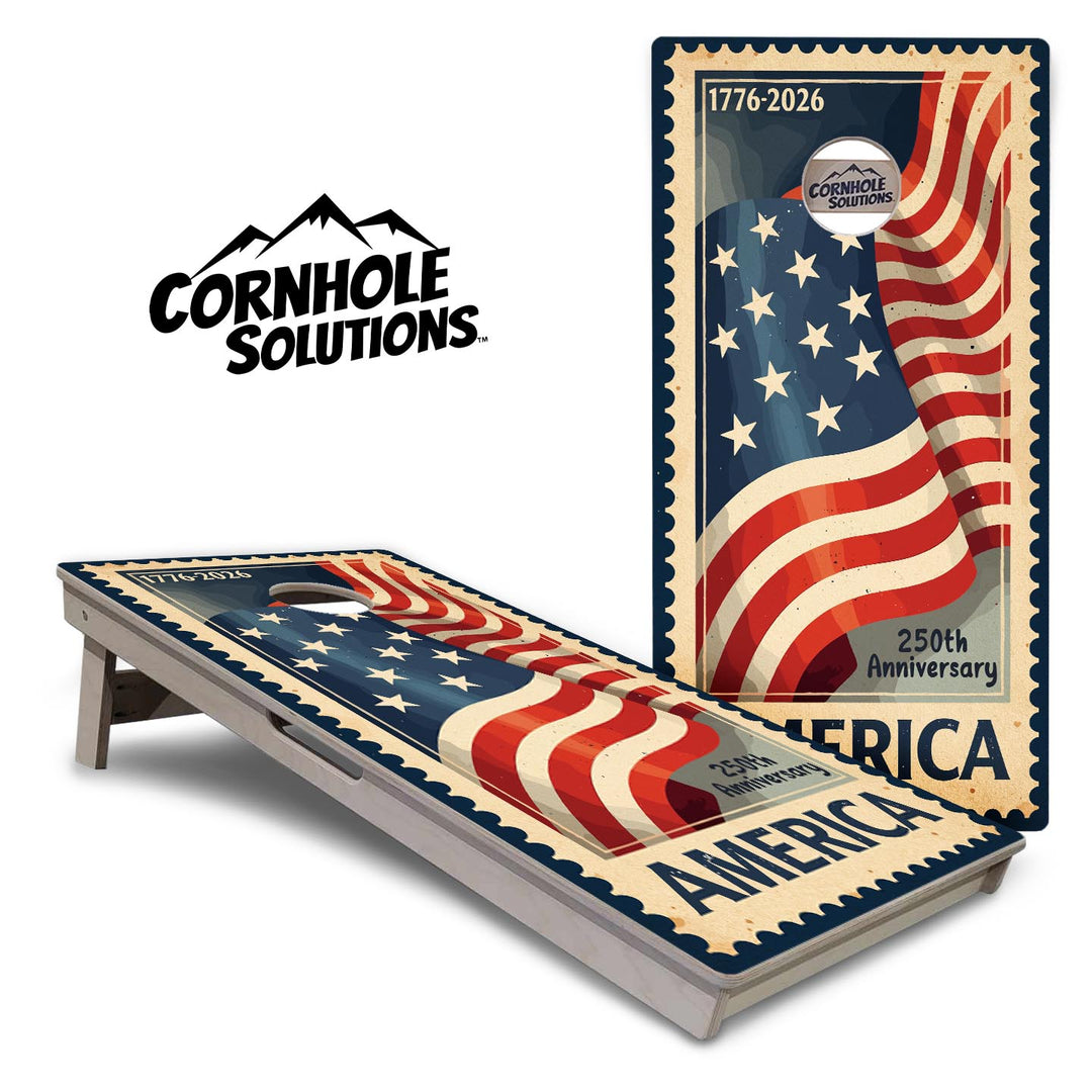 America Stamp Collection Cornhole Boards - Professional Tournament Series