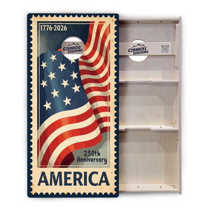America Stamp Collection Cornhole Boards - Professional Tournament Series