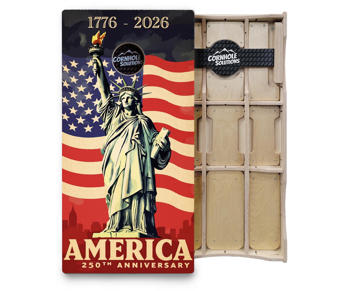 America Stamp Collection Cornhole Boards – UV Printed, Professional UV Clear Coat, 3/4" Baltic Birch, Pro Lite or Pro Elite
