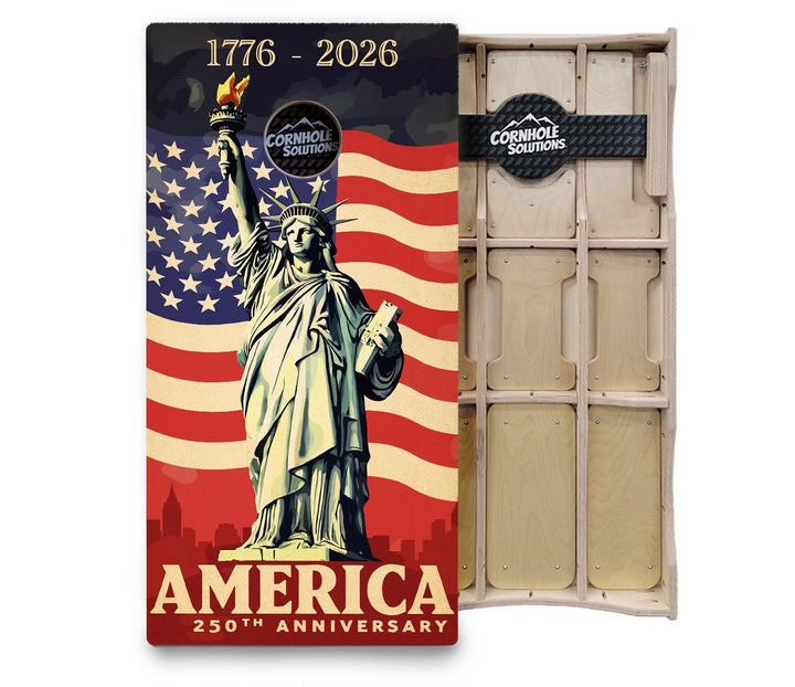 America Stamp Collection Cornhole Boards – UV Printed, Professional UV Clear Coat, 3/4" Baltic Birch, Pro Lite or Pro Elite