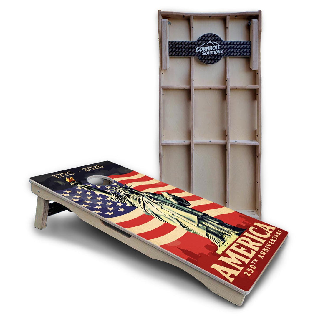 America Stamp Collection Cornhole Boards – UV Printed, Professional UV Clear Coat, 3/4" Baltic Birch, Pro Lite or Pro Elite