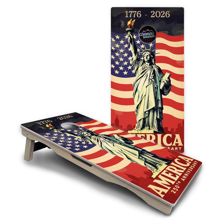 America Stamp Collection Cornhole Boards – UV Printed, Professional UV Clear Coat, 3/4" Baltic Birch, Pro Lite or Pro Elite