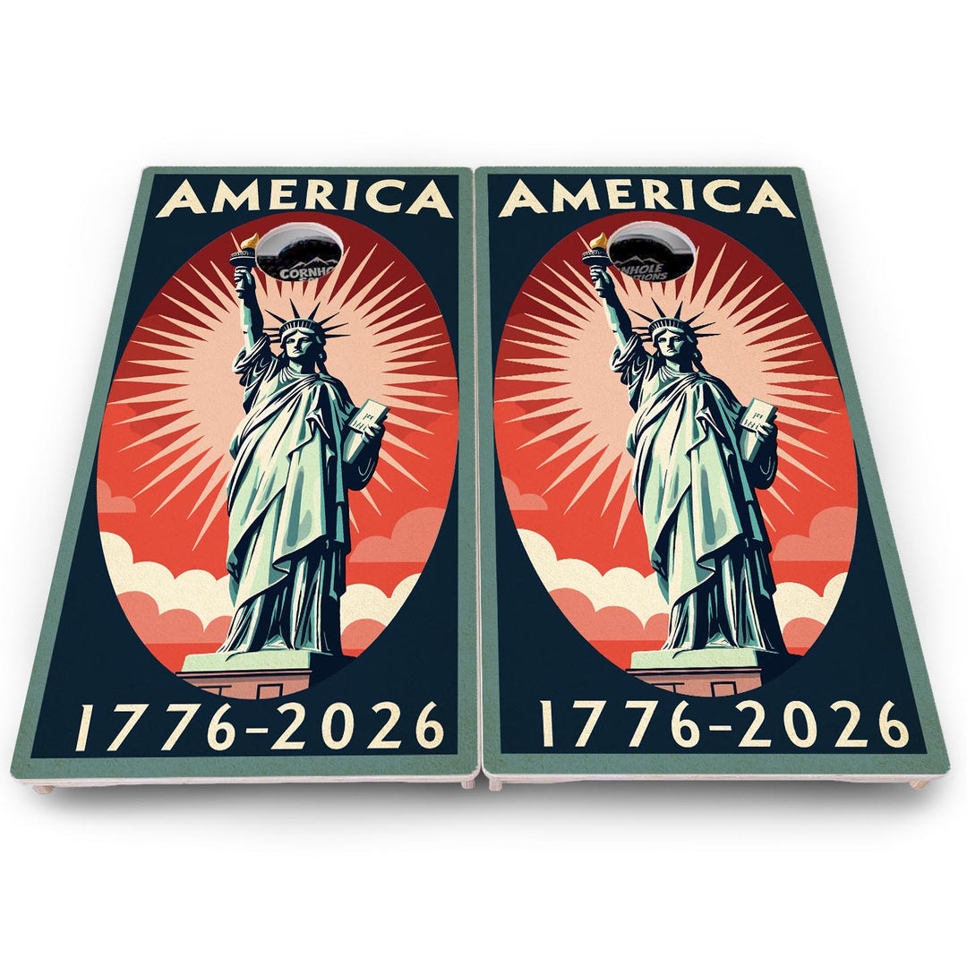 America Stamp Collection Cornhole Boards – UV Printed, Professional UV Clear Coat, 3/4" Baltic Birch, Pro Lite or Pro Elite