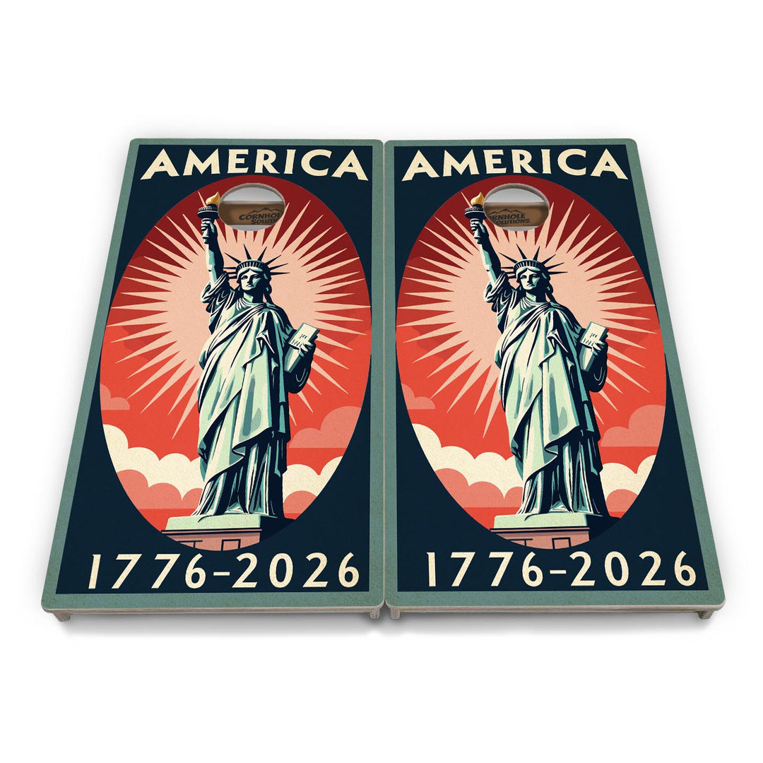 America Stamp Collection Cornhole Boards - Professional Tournament Series