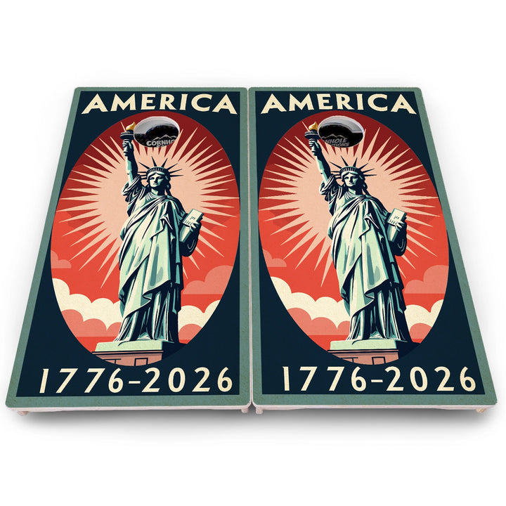 America Stamp Collection Cornhole Boards – Pro Lite or Pro Elite