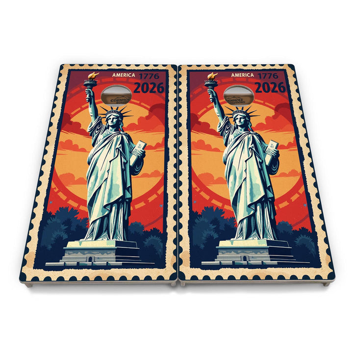 America Stamp Collection Cornhole Boards - Professional Tournament Series