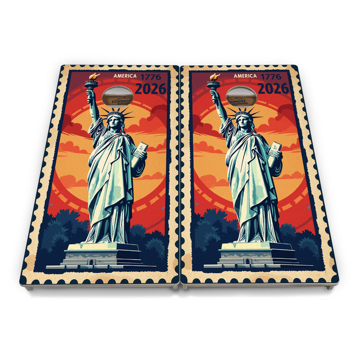 America Stamp Collection Cornhole Boards – Tournament Series