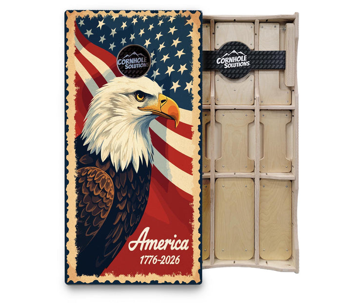 America Stamp Collection Cornhole Boards – UV Printed, Professional UV Clear Coat, 3/4" Baltic Birch, Pro Lite or Pro Elite