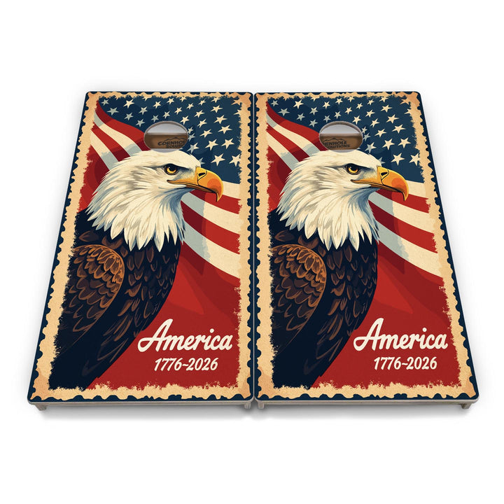 America Stamp Collection Cornhole Boards - Professional Tournament Series