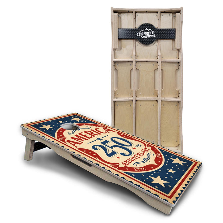 America Stamp Collection Cornhole Boards – UV Printed, Professional UV Clear Coat, 3/4" Baltic Birch, Pro Lite or Pro Elite