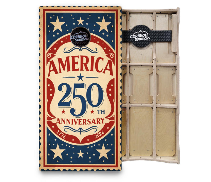 America Stamp Collection Cornhole Boards – UV Printed, Professional UV Clear Coat, 3/4" Baltic Birch, Pro Lite or Pro Elite