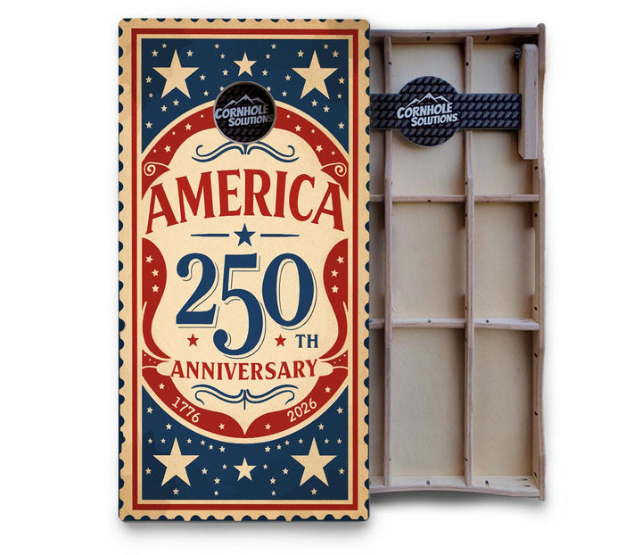 America Stamp Collection Cornhole Boards – UV Printed, Professional UV Clear Coat, 3/4" Baltic Birch, Pro Lite or Pro Elite