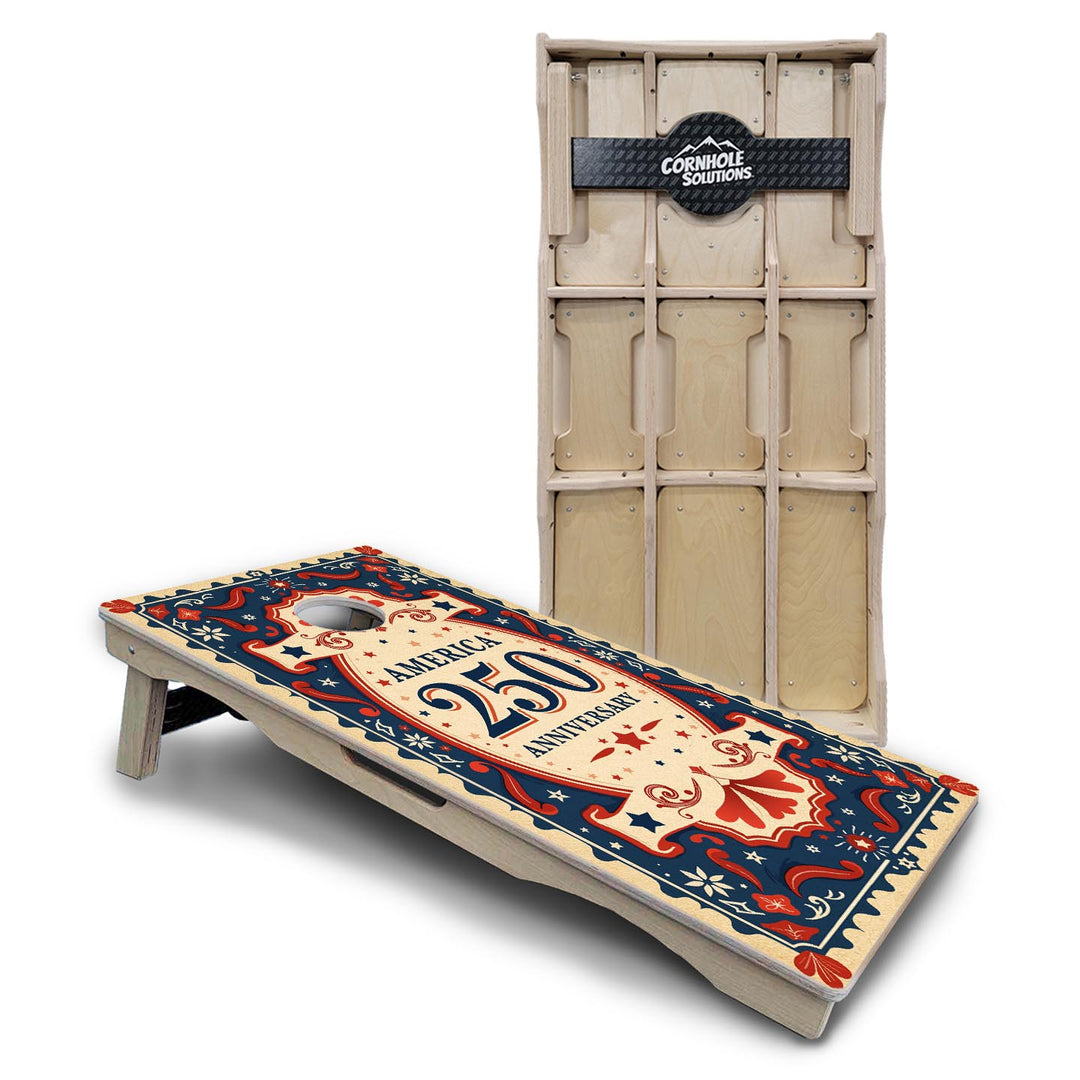 America Stamp Collection Cornhole Boards – UV Printed, Professional UV Clear Coat, 3/4" Baltic Birch, Pro Lite or Pro Elite