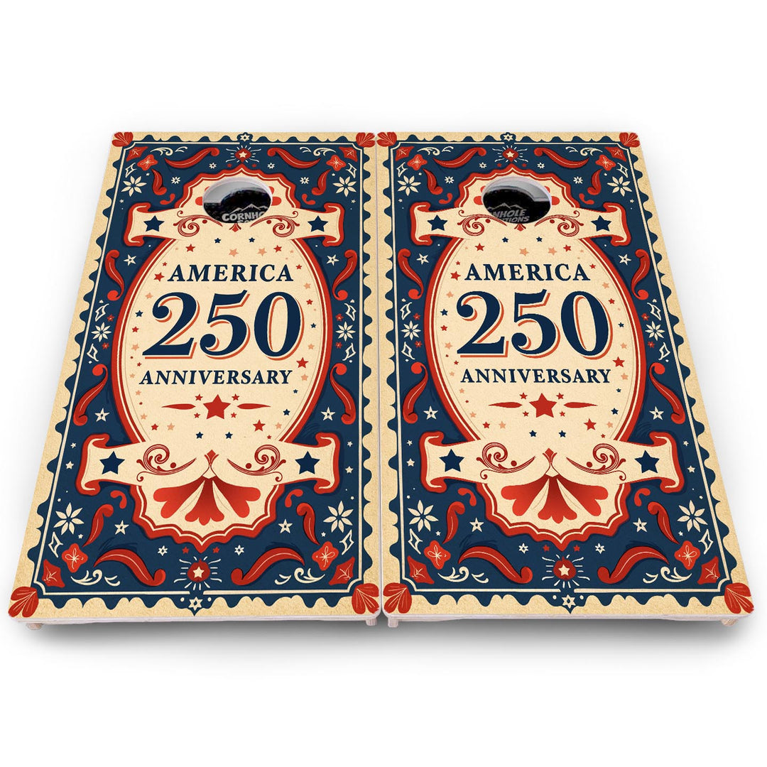 America Stamp Collection Cornhole Boards – UV Printed, Professional UV Clear Coat, 3/4" Baltic Birch, Pro Lite or Pro Elite